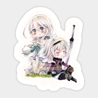 Nier and Yonah Sticker